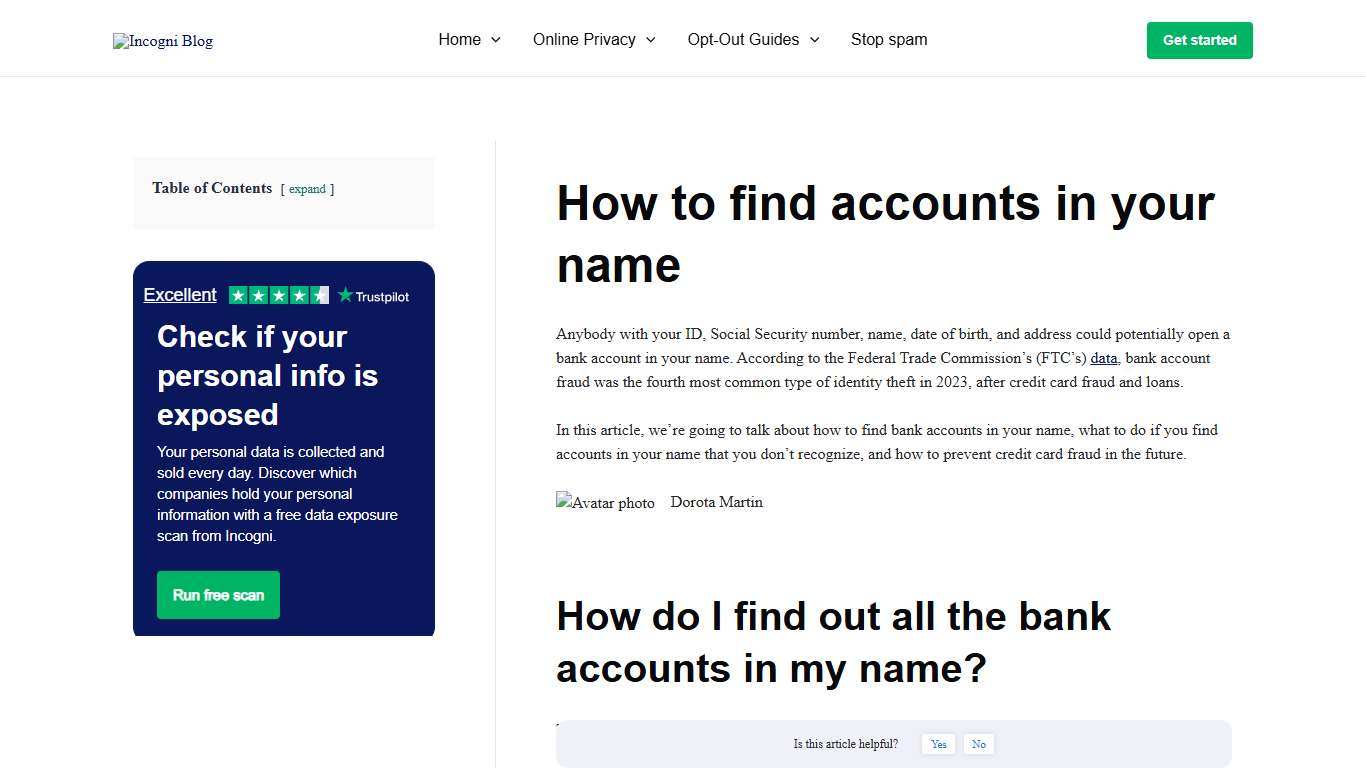 How to find accounts in your name [2026] Incogni