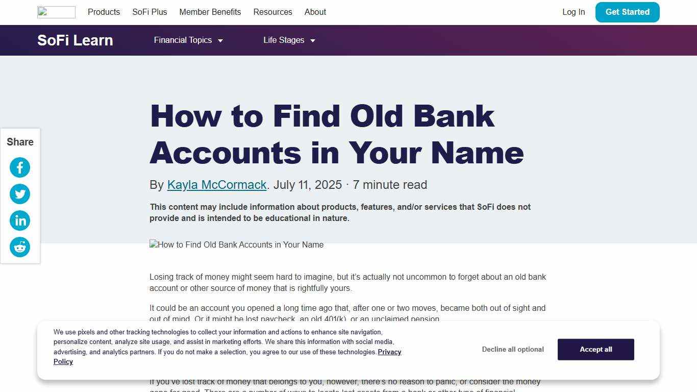 How to Find Old Bank Accounts in Your Name SoFi